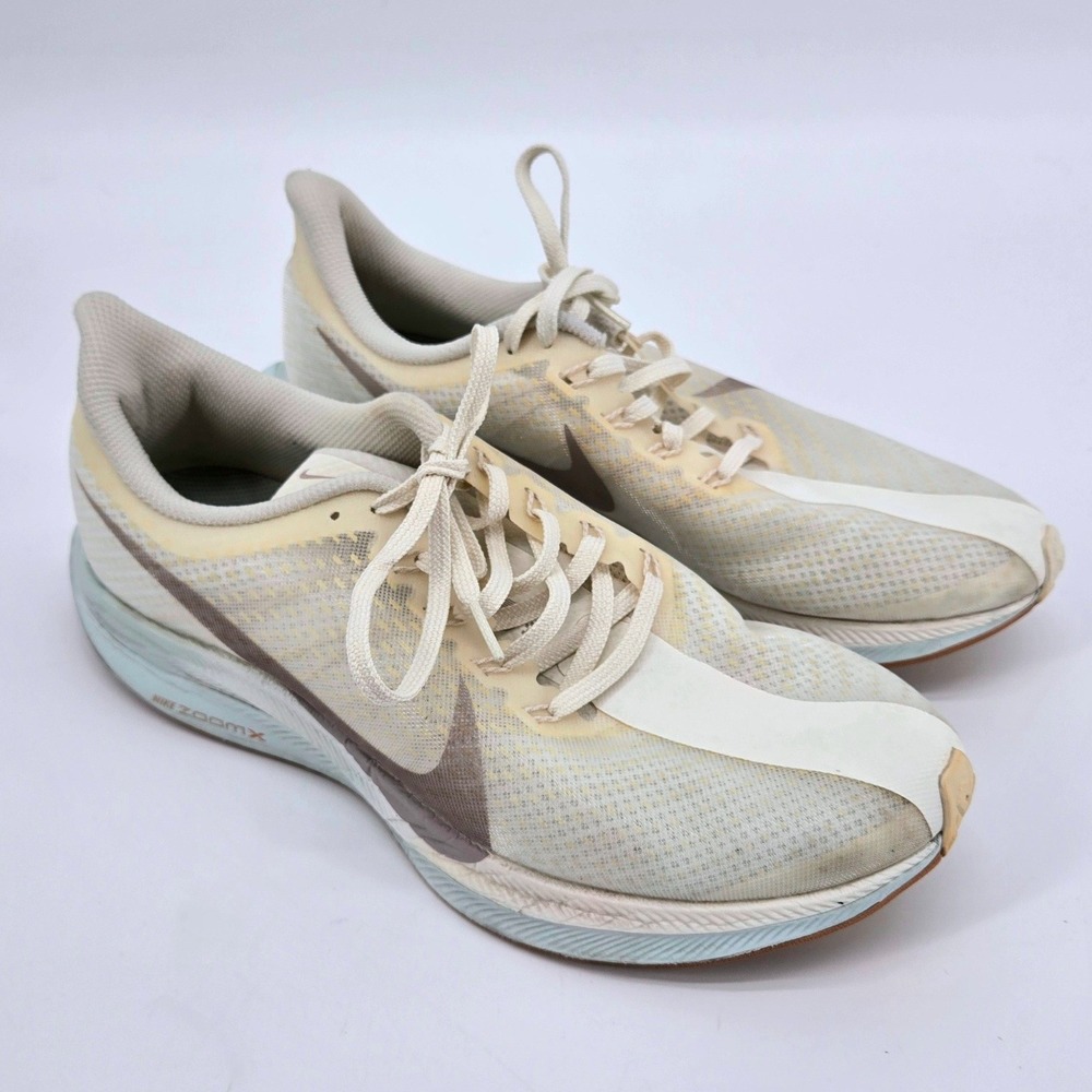 Nike Zoom Pegasus 35 Turbo Sail Moon Cream Grey Womens 11‎ Running Shoes GUC